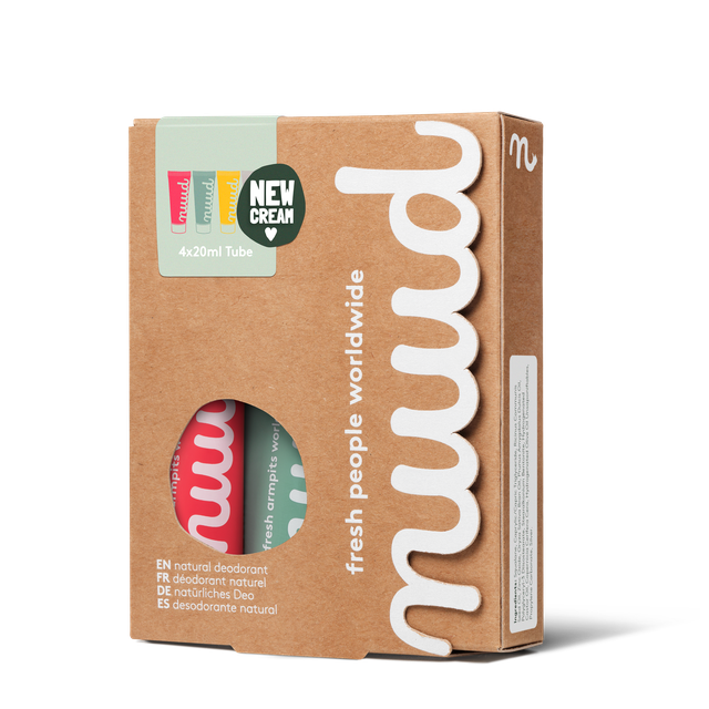 Nuud Vegan deodorant - Family Pack | New Cream 4x20ml