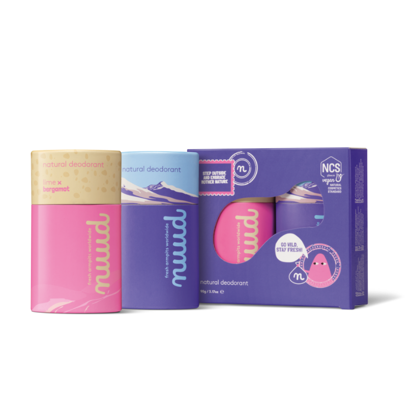 Nuud Adventure Sticks Pack - vegaaninen deodorantti 2 kpl