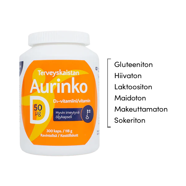Terveyskaistan Aurinko D 50 µg 300kps.