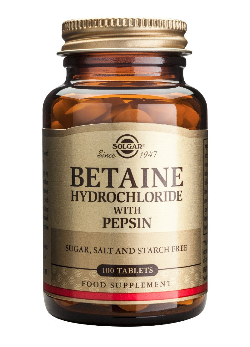 Betaine Hydrocloride with Pepsin 100tbl.