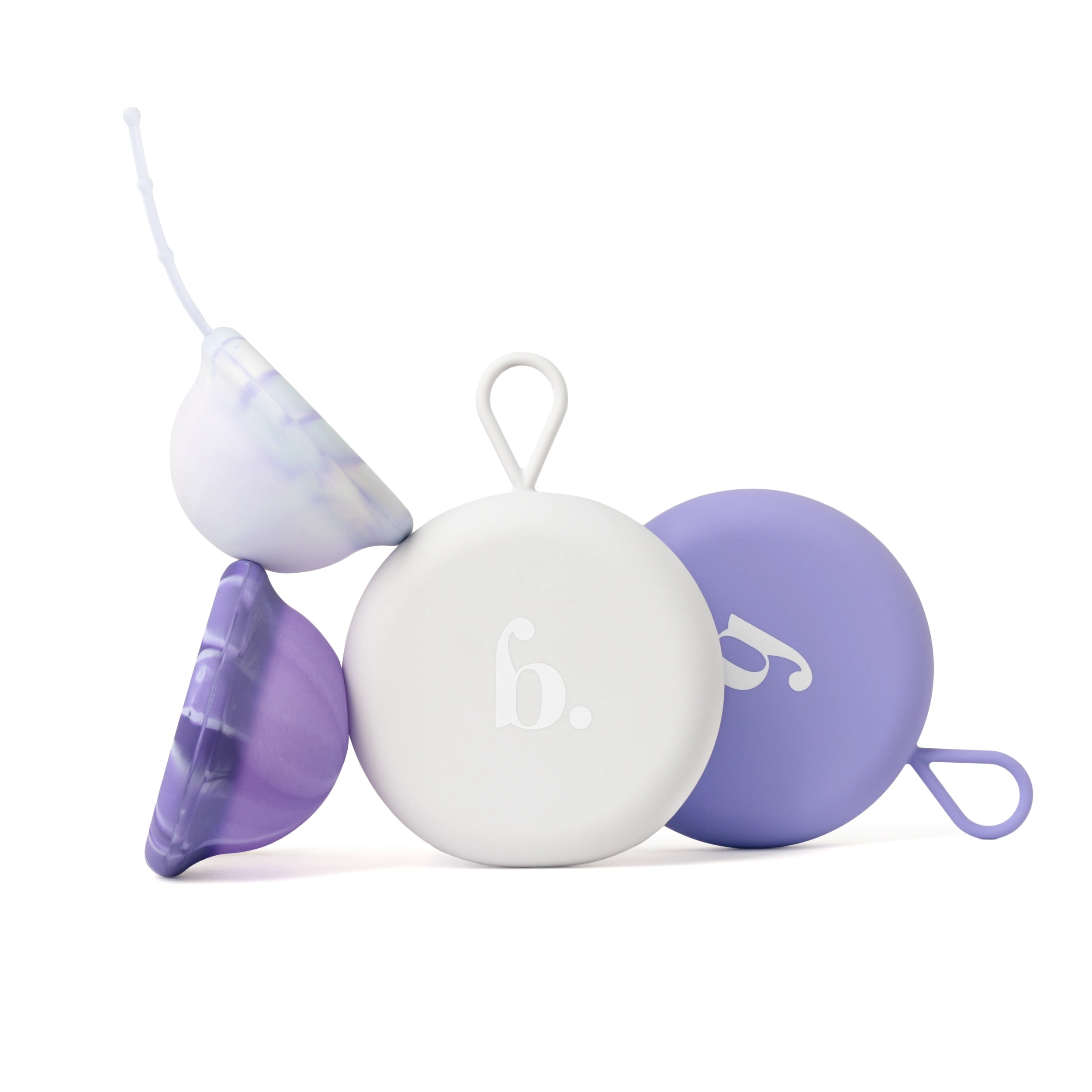 Kestokuukautissuoja 2kpl, S & L - Lila & Valkoinen