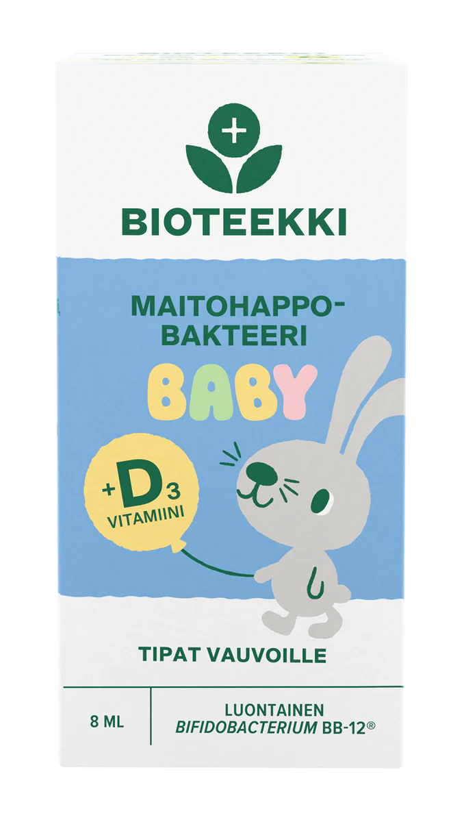 Maitohappobakteeri Baby + D3 - tipat
