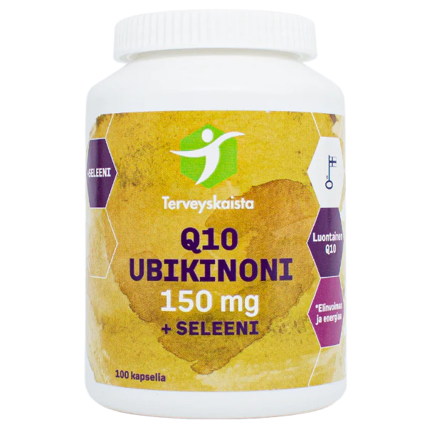 Terveyskaistan Ubikinoni 150mg + seleeni 100kps.