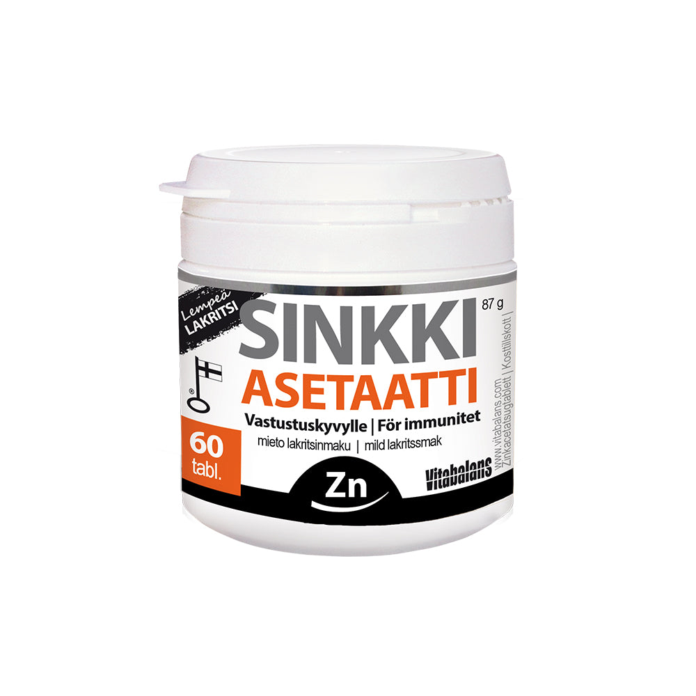 Sinkki Asetaatti Lakritsi 60tbl.