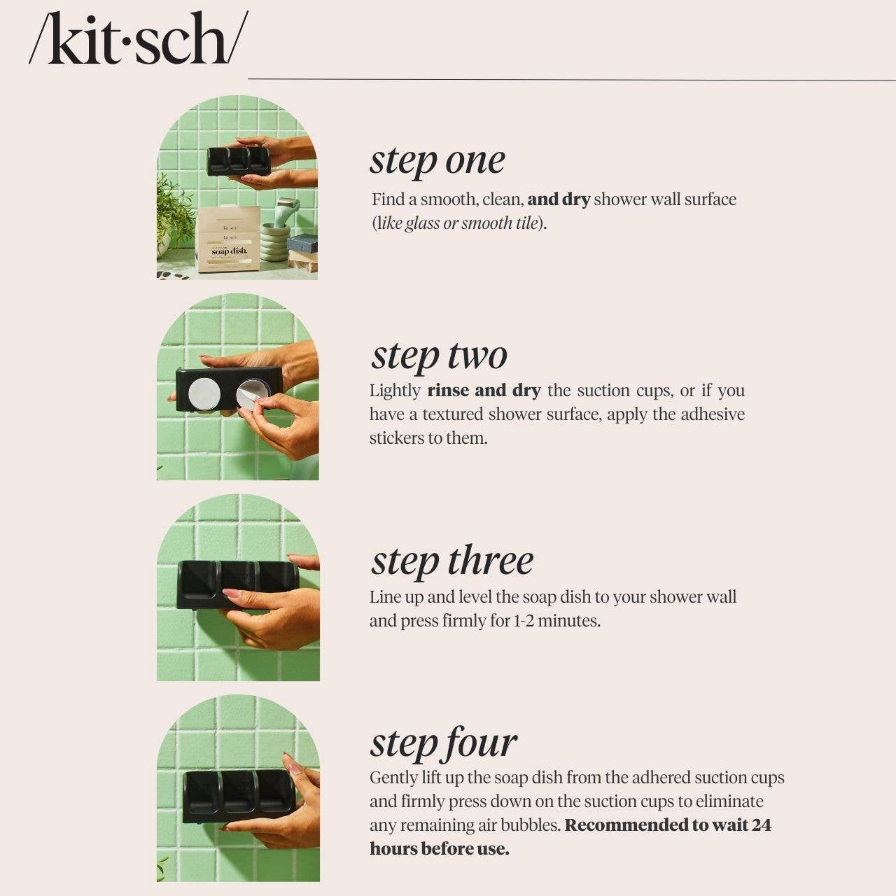 Self-Draining Soap Dish - Black, saippua-alunen