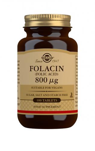 Folacin (Folic Acid)  800ug 100tbl.