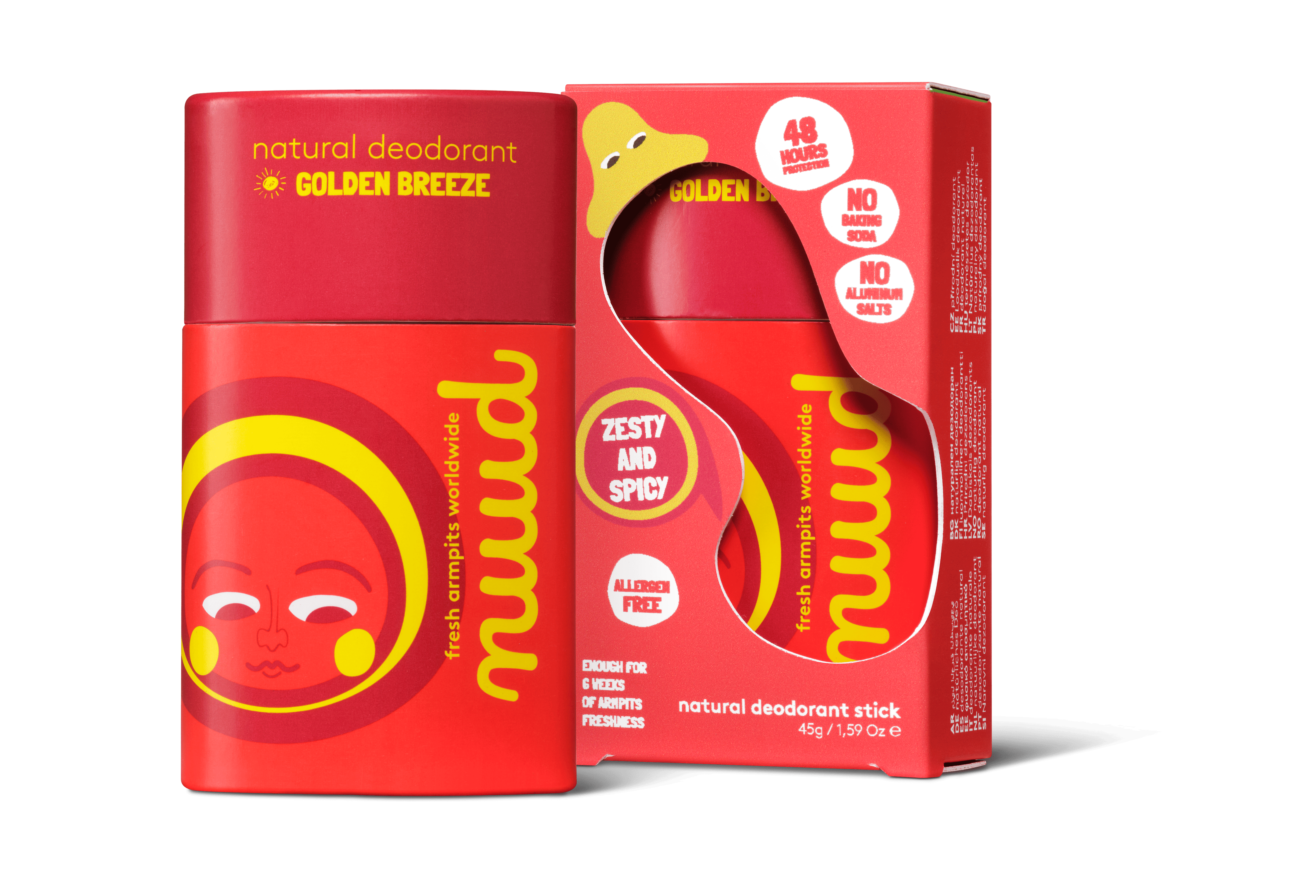 Nuud - natural, vegan Deodorant - Golden Breeze Stick