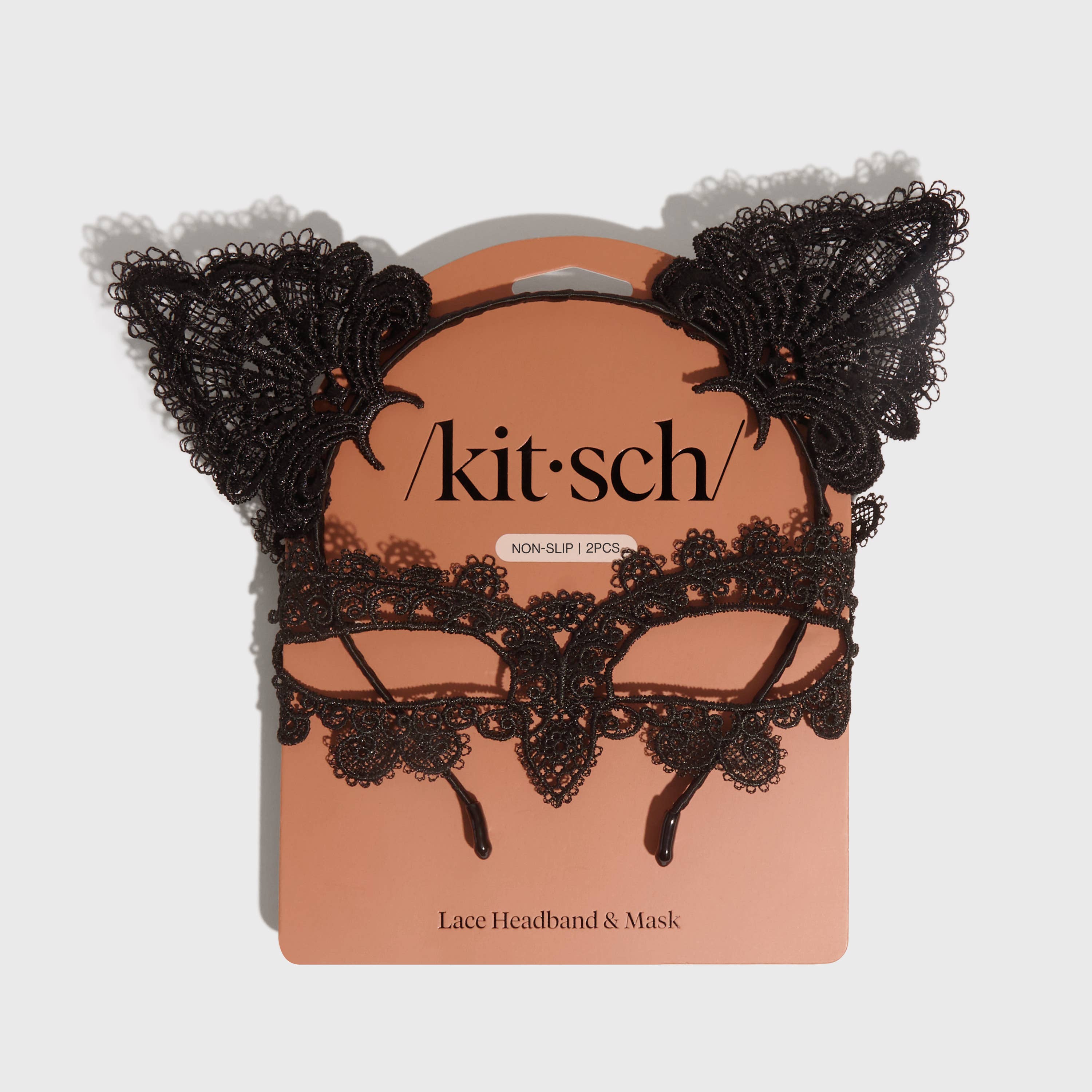 Kitsch Hiuspanta & Naamio 2 osaa - Black Cat