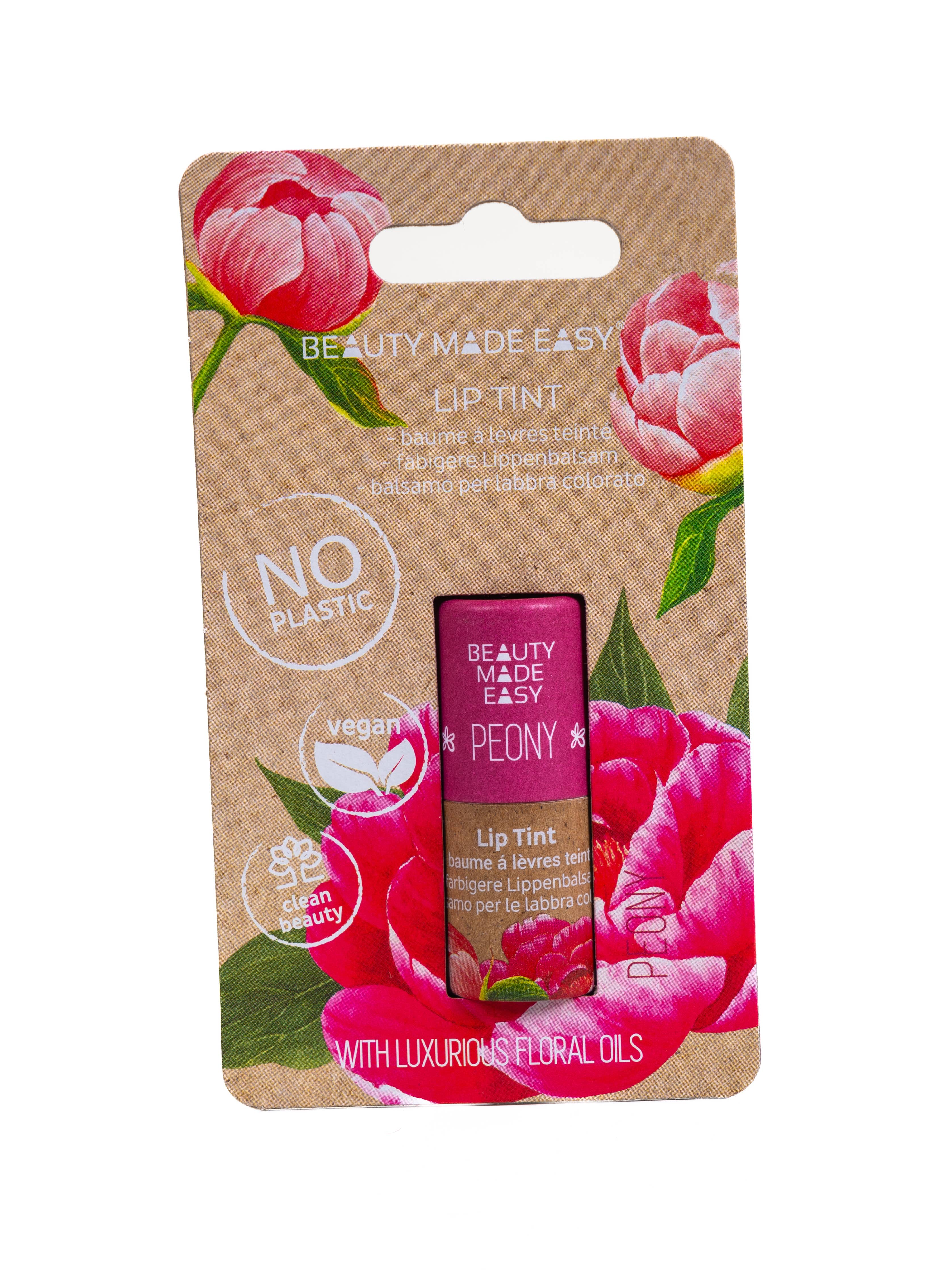 Vegan Tinted Lip Balm - PEONY