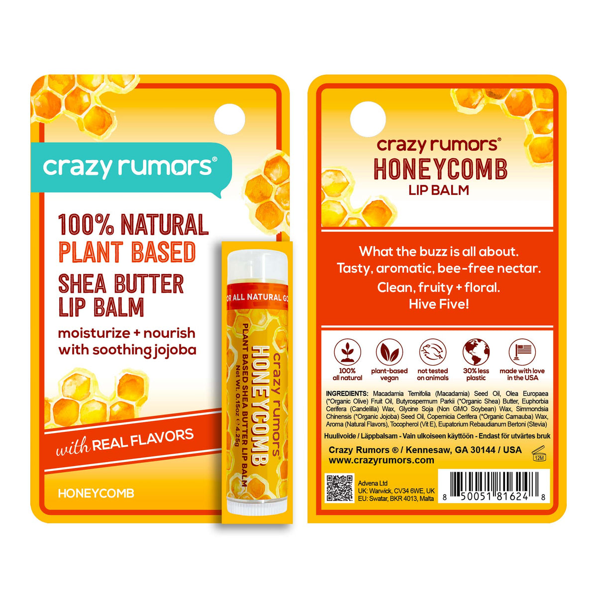 Crazy Rumors Huulivoide Honeycomb, Uusi