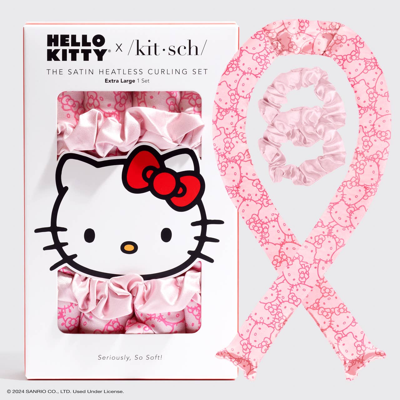 Hello Kitty x Kitsch – Satiininen kiharrussetti