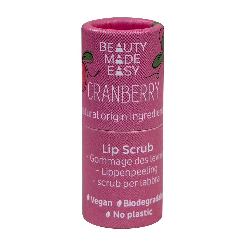Vegan Paper Tube Lip SCRUB- Cranberry