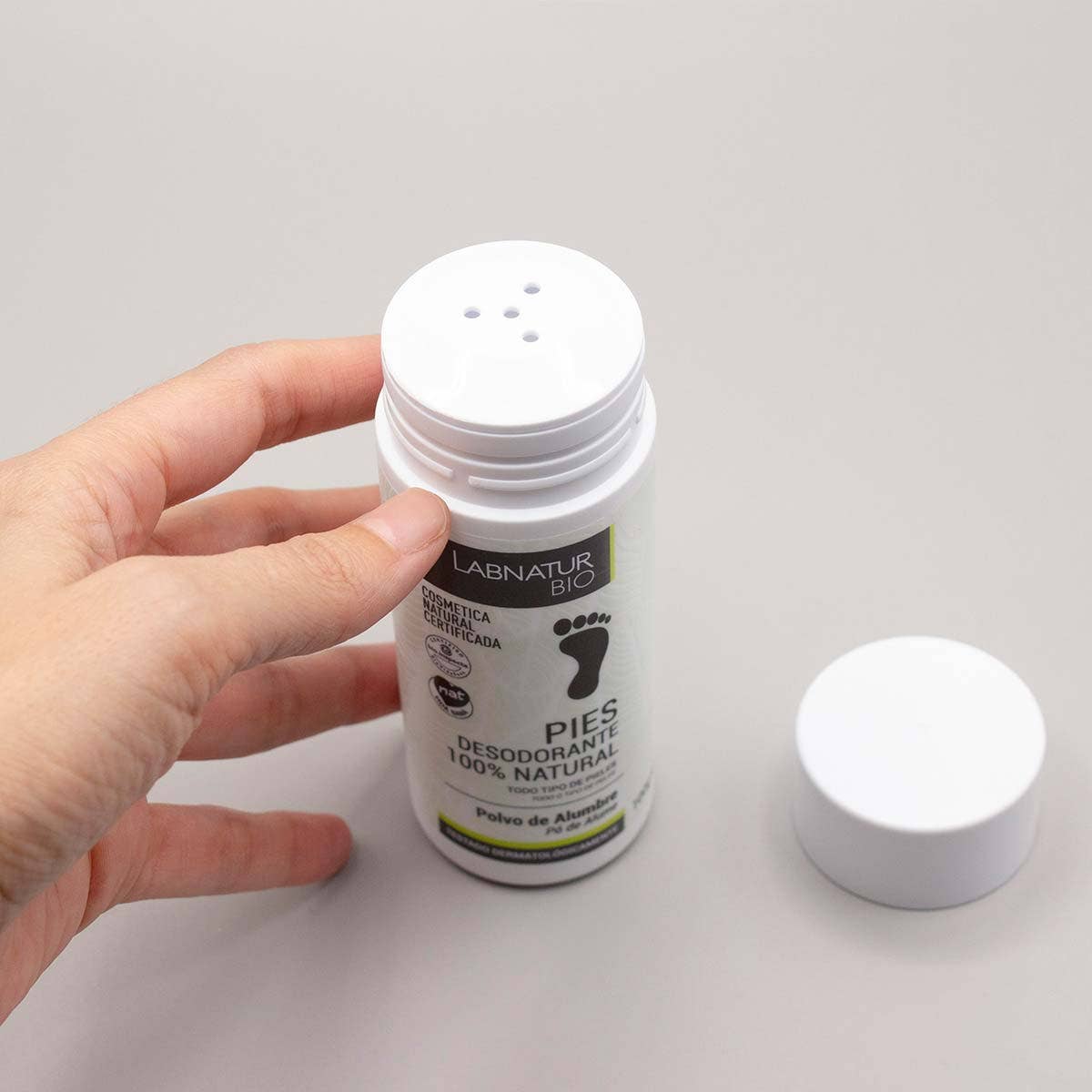 Jalkadeodoranttijauhe, Natural Deodorant Alum Foot Powder 100g