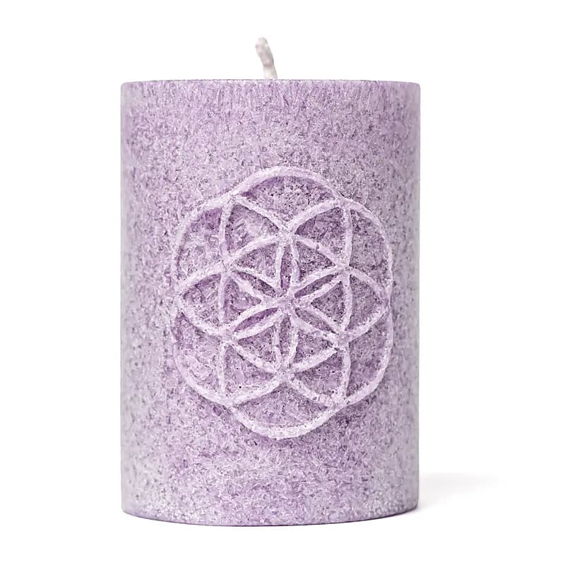 Kynttilä Seed of Life, violetti 5,5 x 8 cm