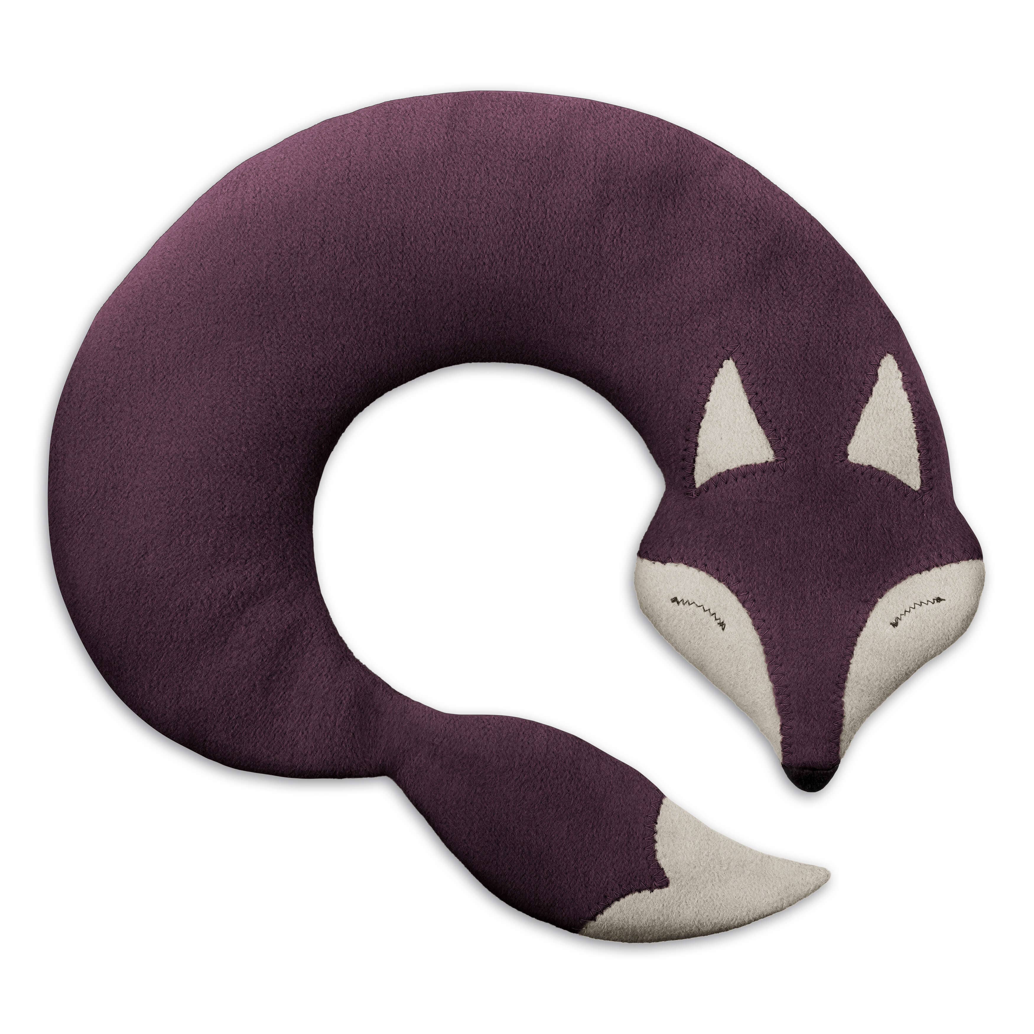 Organic grain pillow for microwave, neck heating pad fox: Goldbraun