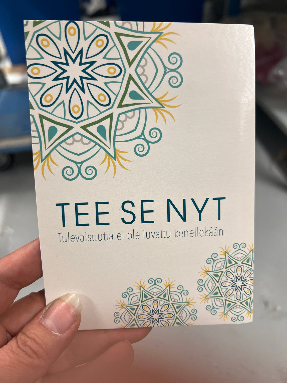 Mietelause-postikortti Tee Se Nyt