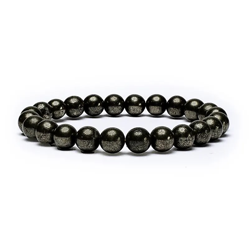 Rannekoru 8mm Pyriitti