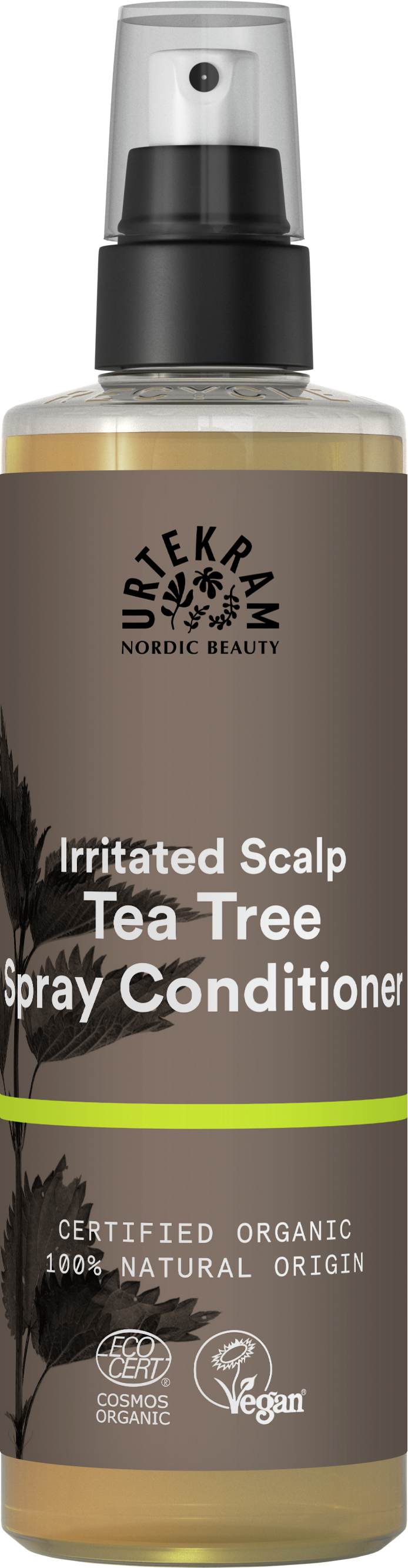 Urtekram Tea Tree Spray-hoitoaine ärtyneelle päänahalle 250ml