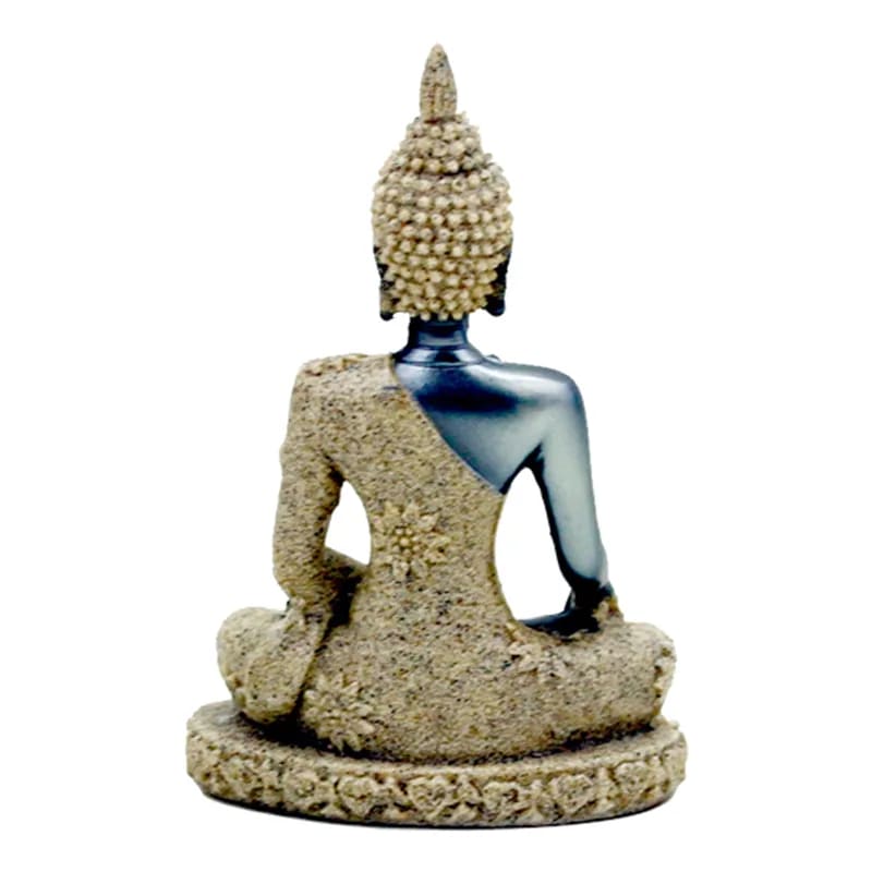 Buddha hopean värinen, 10cm