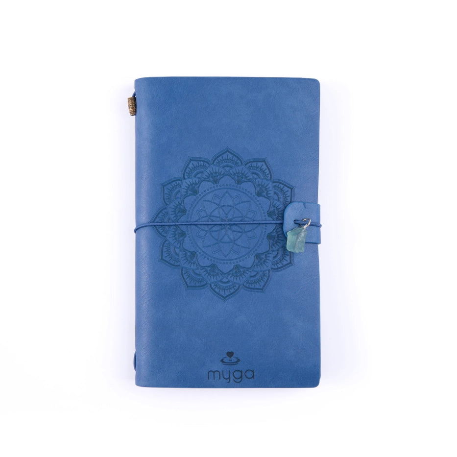 Muistikirja Magic Mandala, Blue with Fluorite