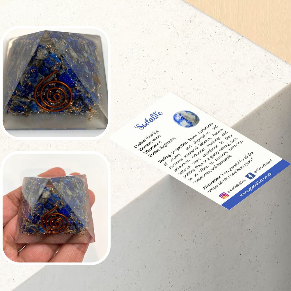 Orgoniitti Reiki Healing Pyramidi, 4-5,5cm