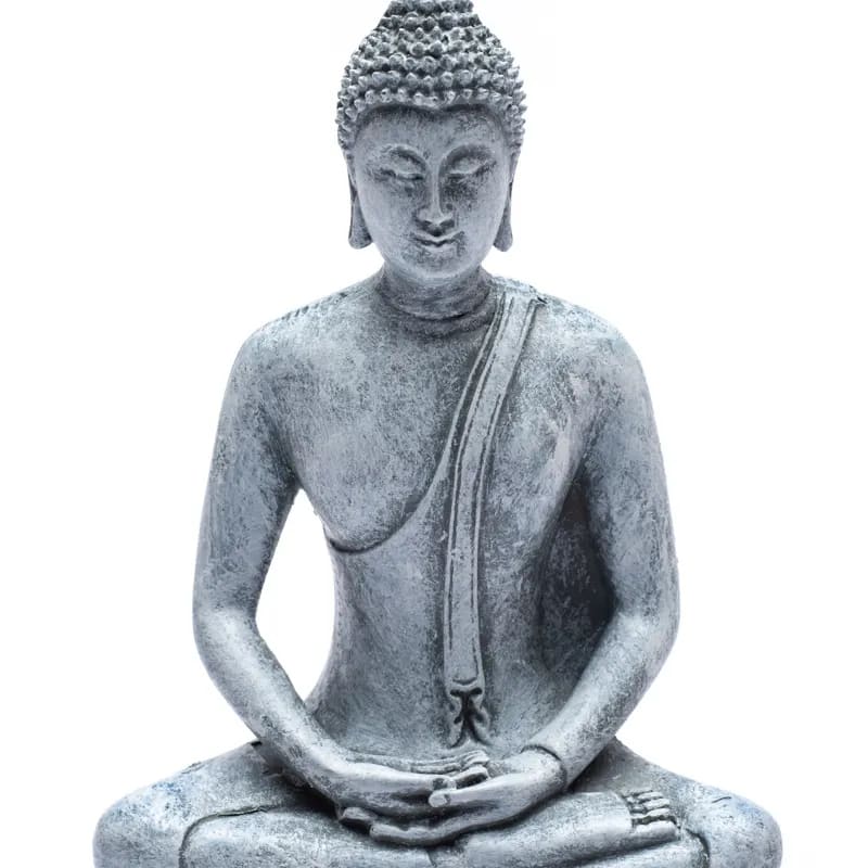 Meditativ Buddha - grå