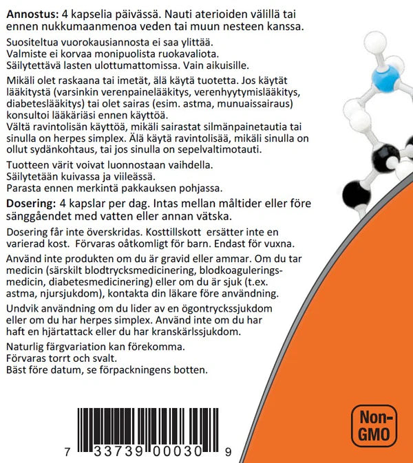 L-Arginine 500mg 100kps.