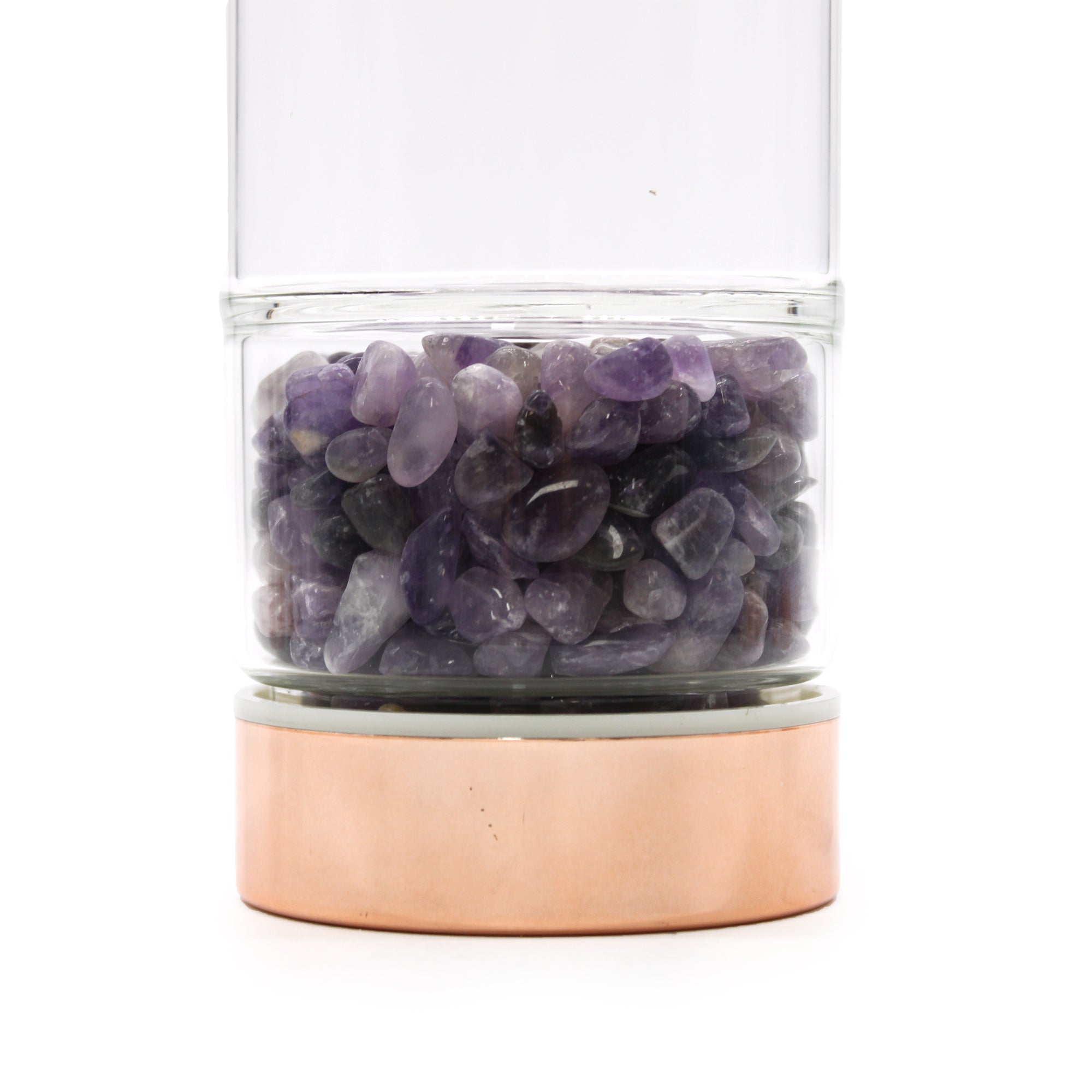Lasipullo teesiivilällä 500ml- Ametisti