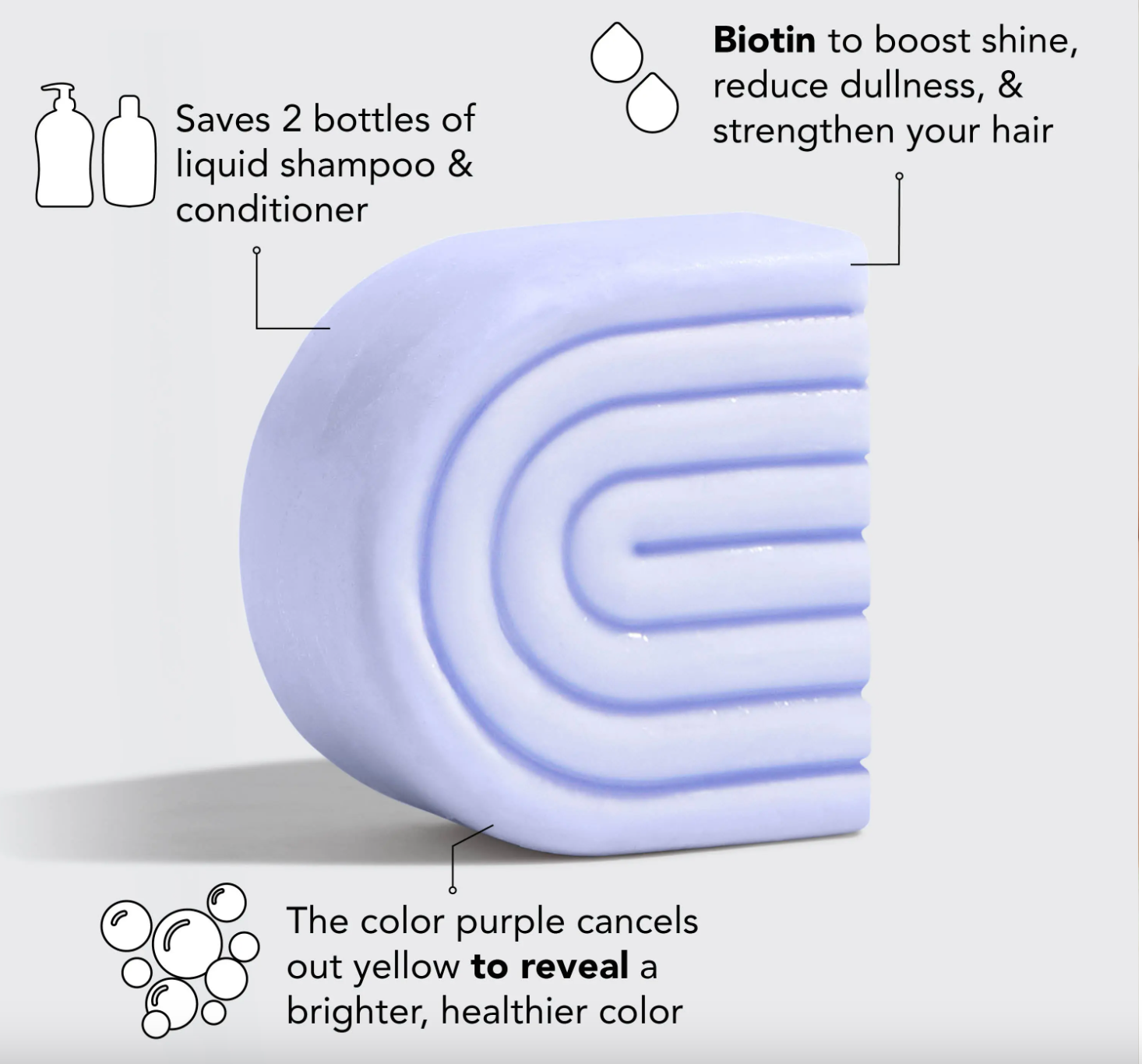 Purple Toning Solid Conditioner Bar - Väriä kirkastava hoitoainepala vaaleille ja raidoitetuille hiuksille