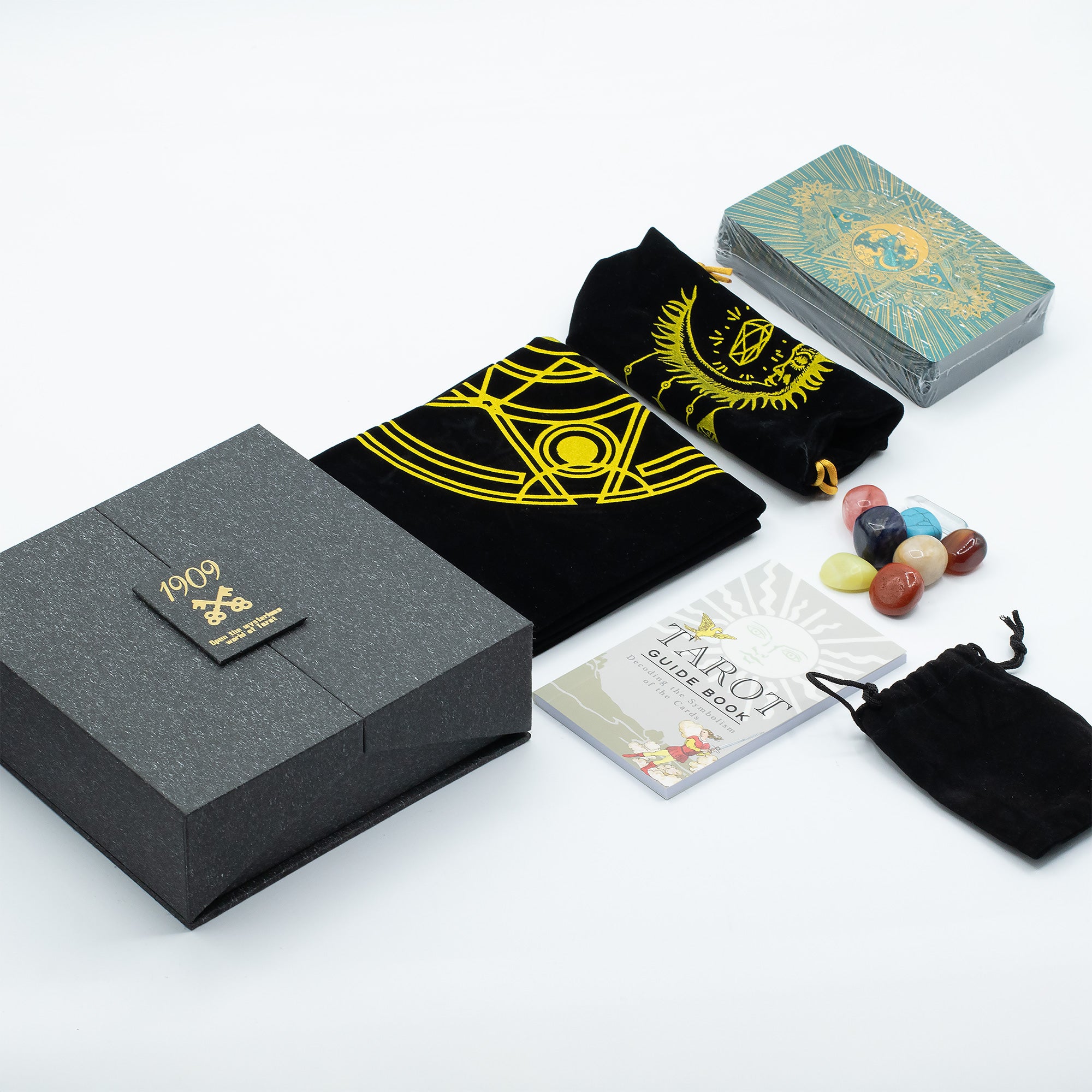 Gold & Turqoice Foil Tarot Card Gift Box Set - with booklet