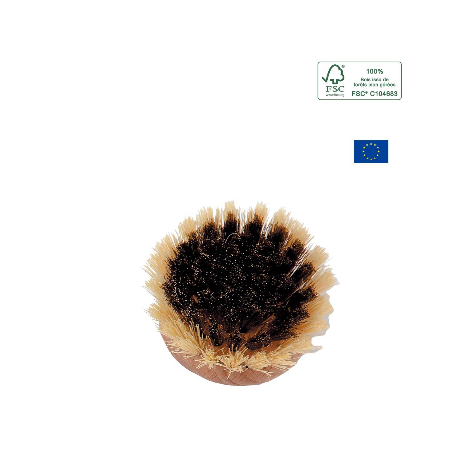 Vaihtopää tiskiharjaan – messinki & luonnonkuidut