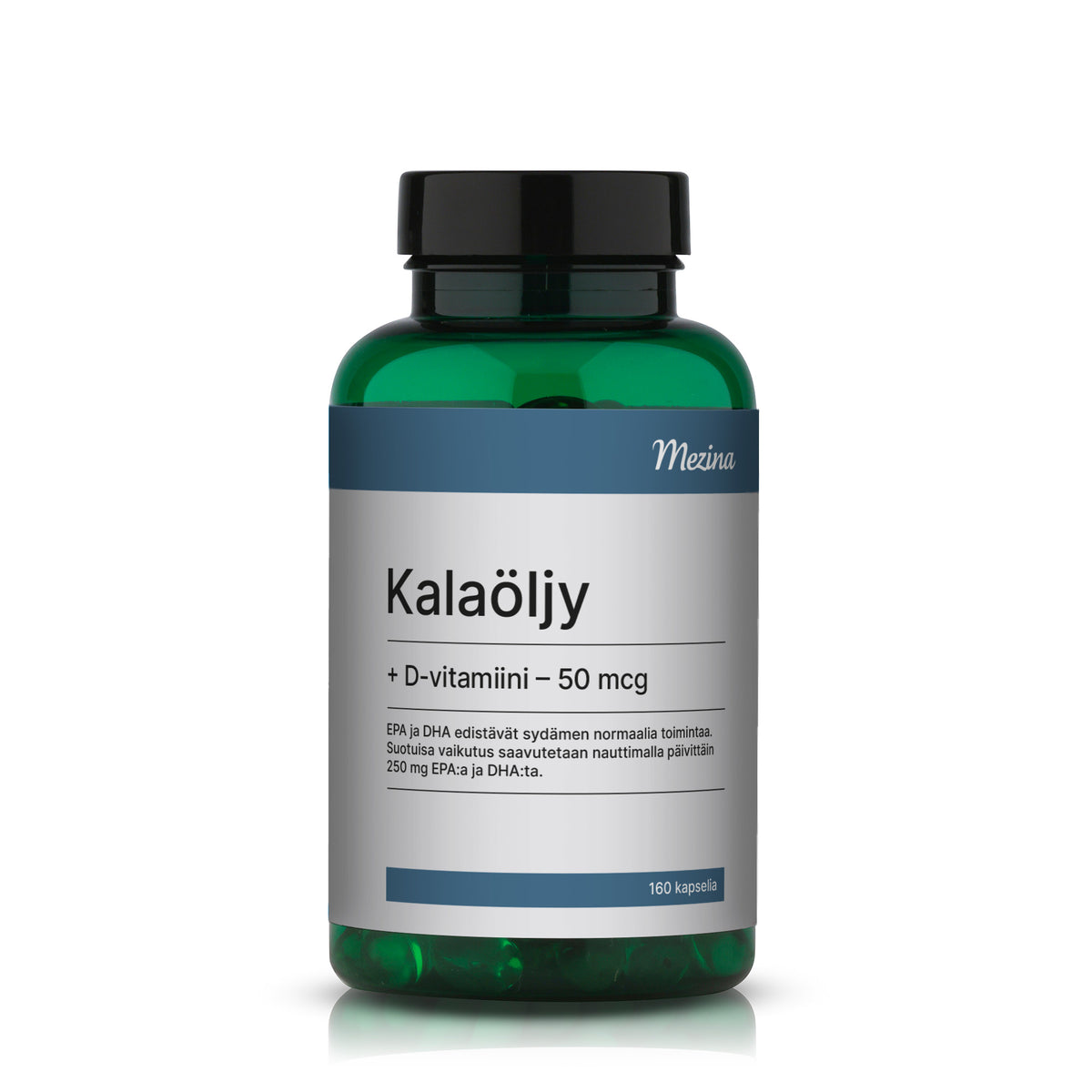 Mezina Kalaöljy + D-vitamiini 50mcg 160kps.