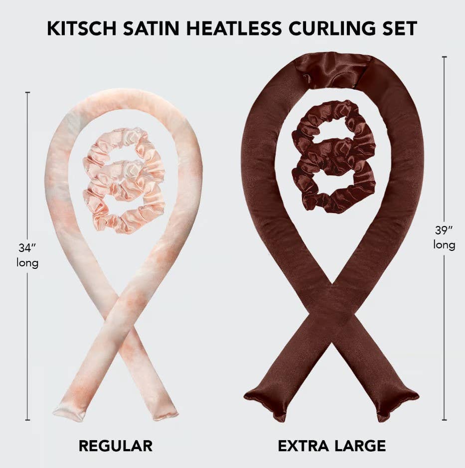 Kitsch The Satin XL Heatless Curling Set - Chocolate