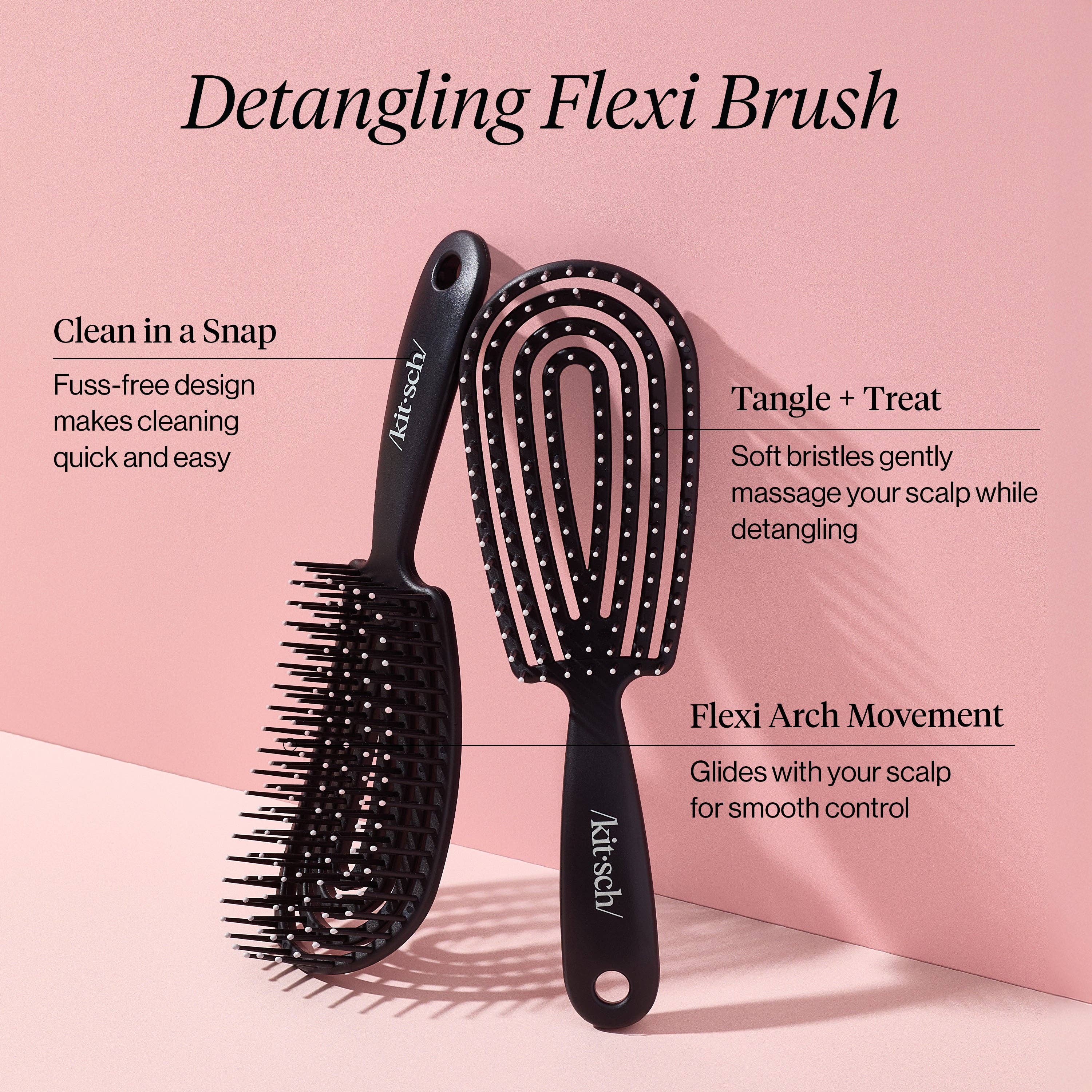 Detangling Flexi Brush - Black, selvitysharja