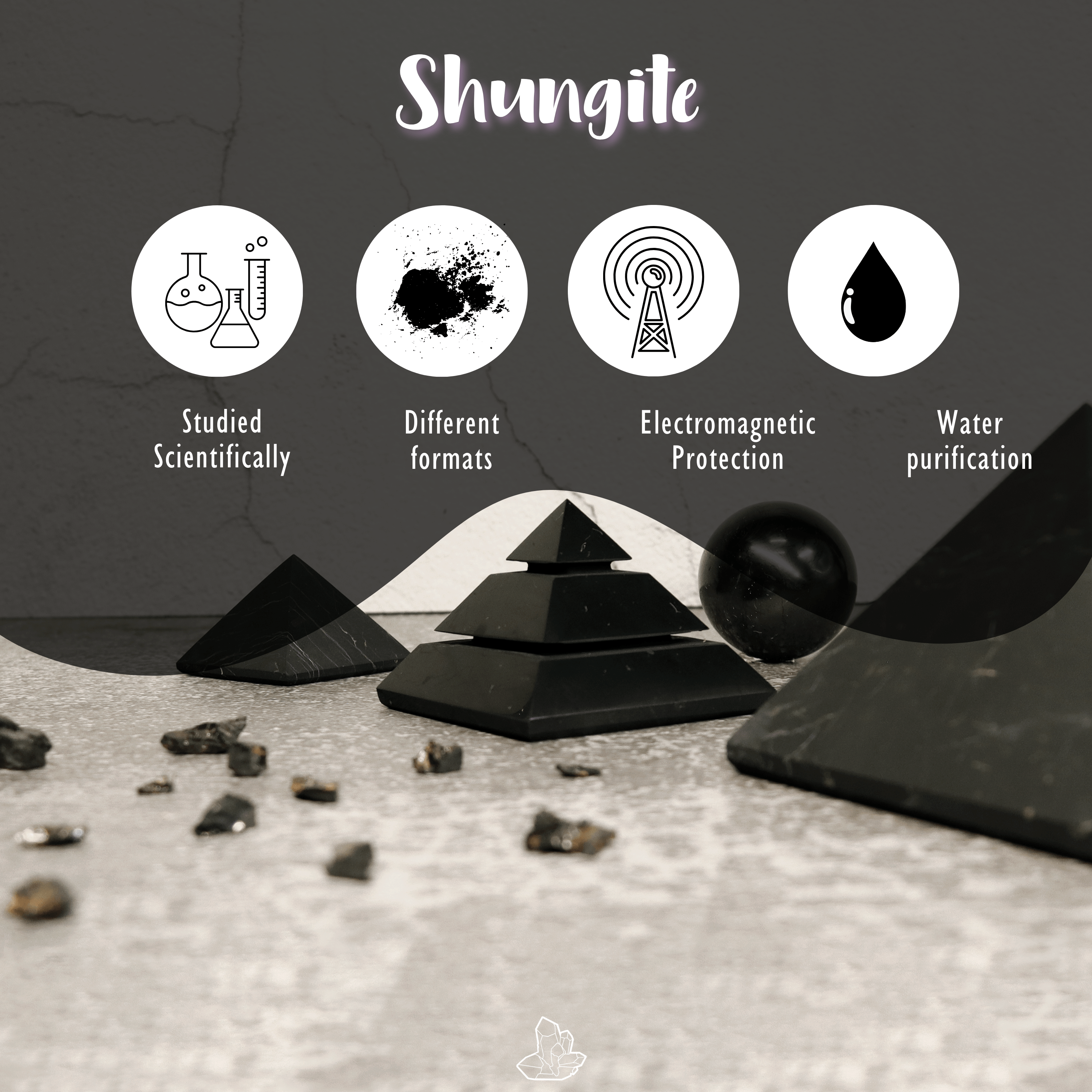 BP Elite Shungit Earrings, shungiittikorvakorut