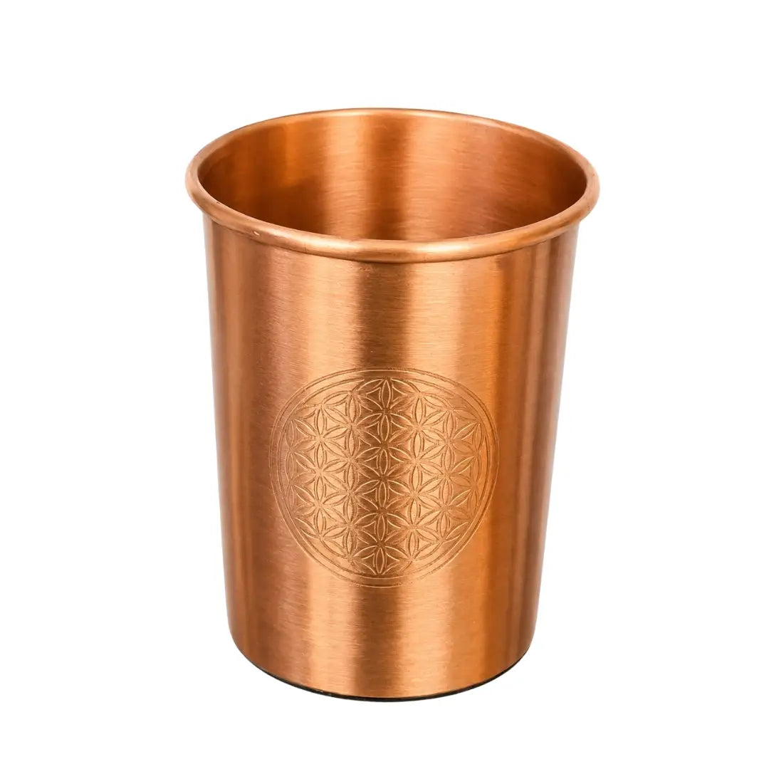 Elämänkukka-kuparimuki kiillotettu 300 ml