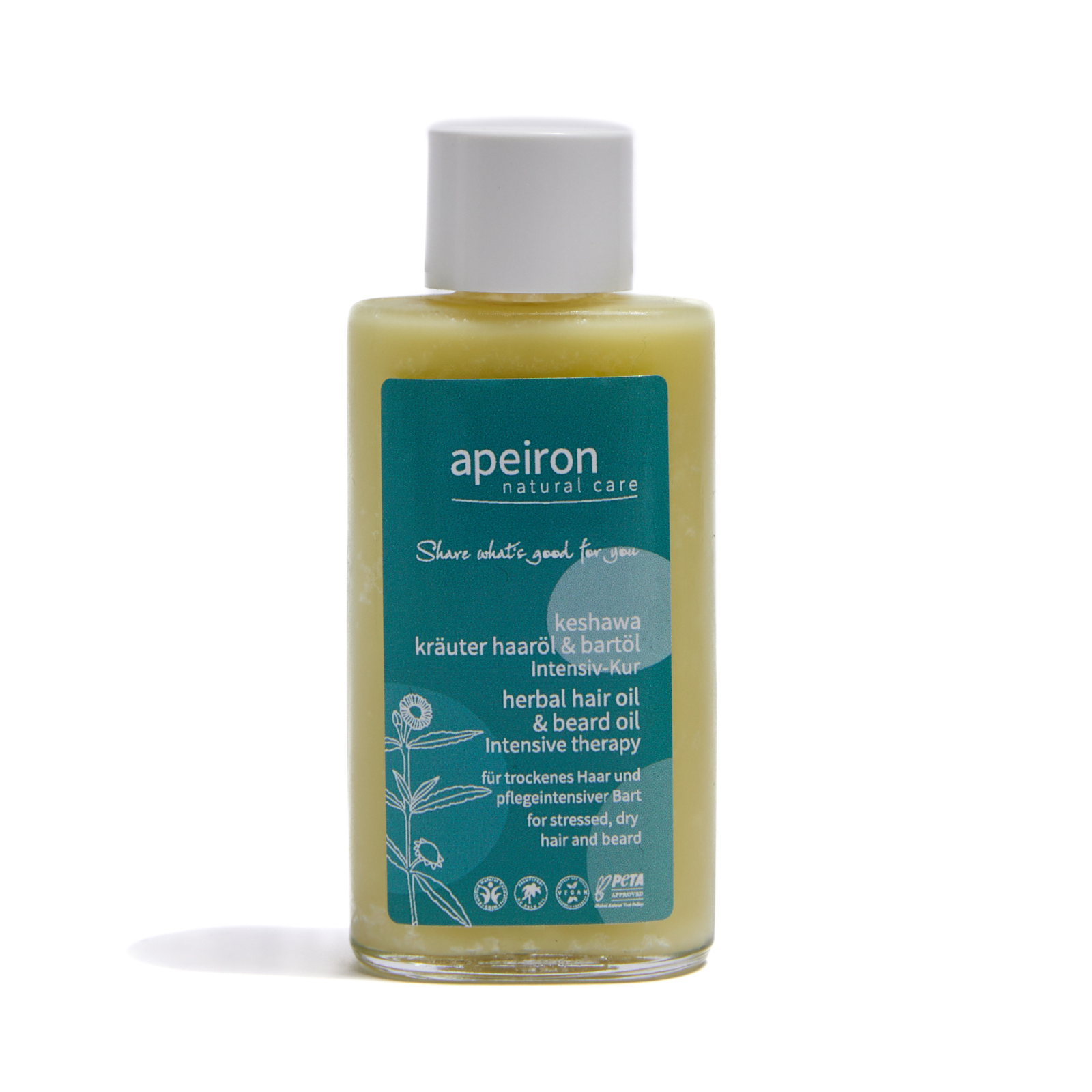 Apeiron Keshawa Yrttiöljy hiuksille ja parralle 100ml
