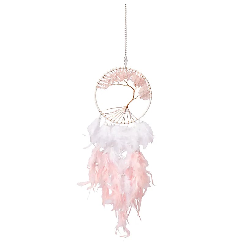 Dreamcatcher Tree of Life - Rose Quartz