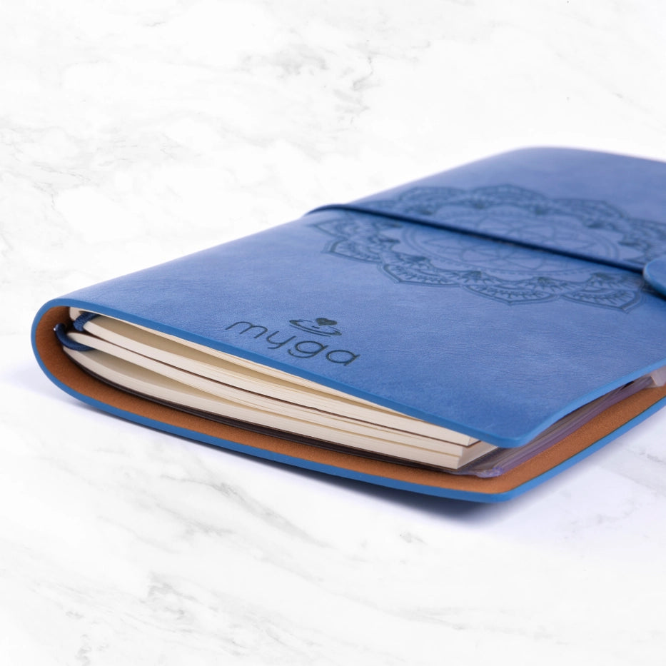 Muistikirja Magic Mandala, Blue with Fluorite