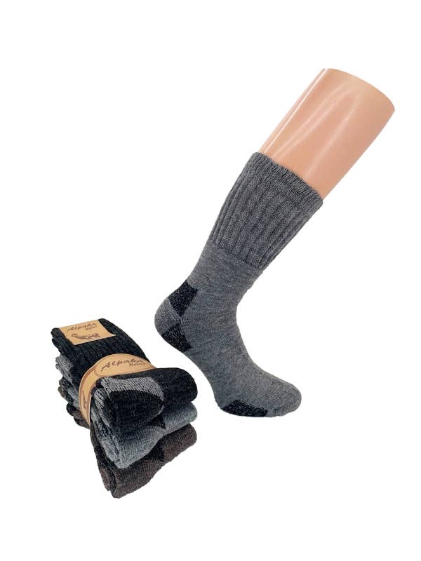 Alpakkasukat, paksut - 3 paria