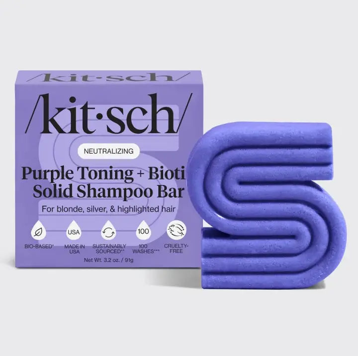 Purple Toning Solid Shampoo Bar, Kirkastava shampoopala vaaleille hiuksille