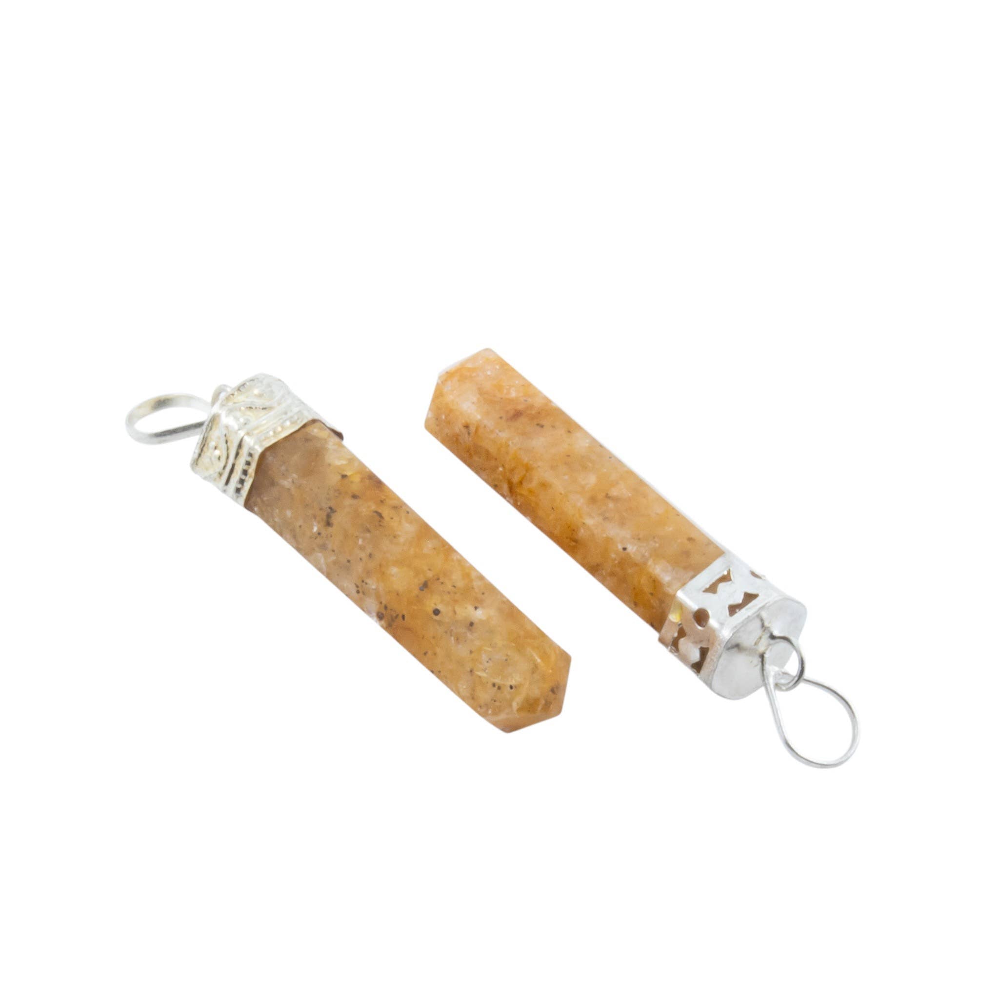 Gemstone Pencil Pendant Necklaces