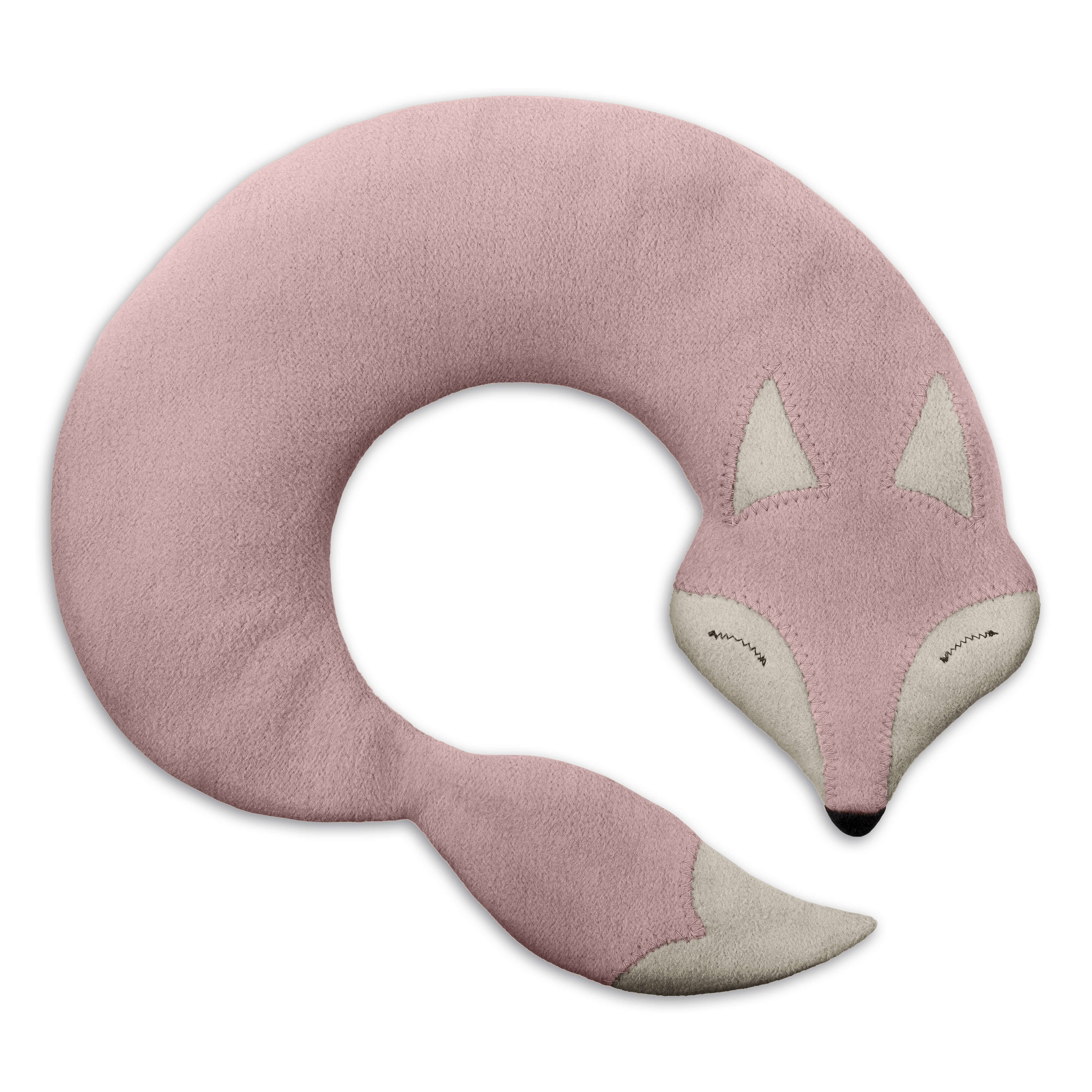 Organic grain pillow for microwave, neck heating pad fox: Goldbraun