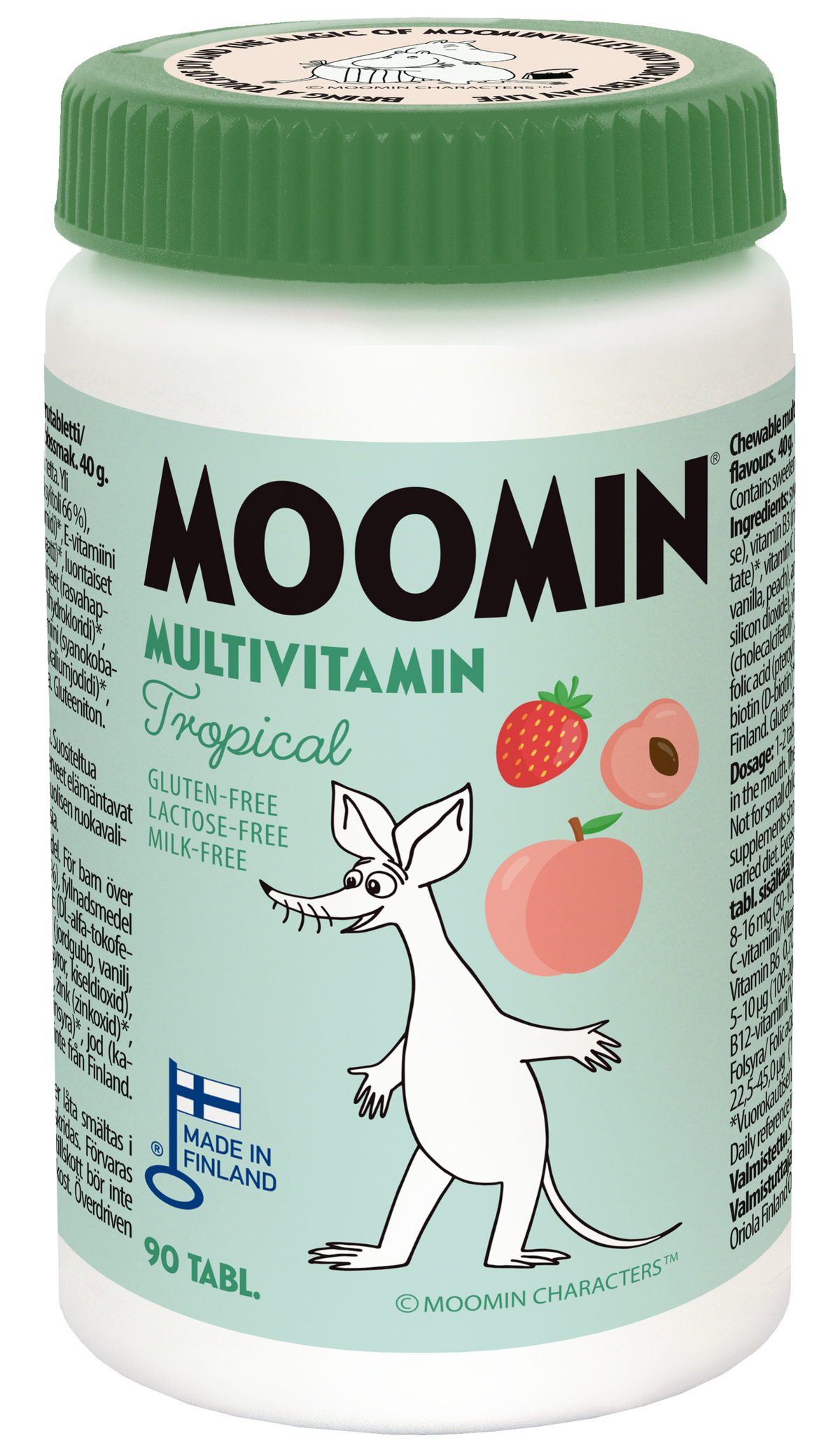 Moomin Monivitamiini tropical purutabletti 90kpl