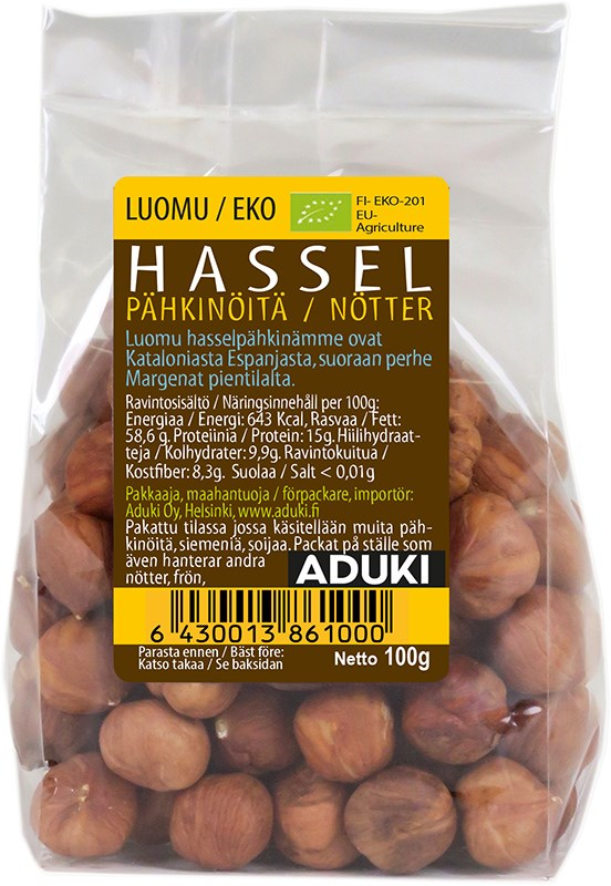 Aduki Hasselpähkinä (L) 100g