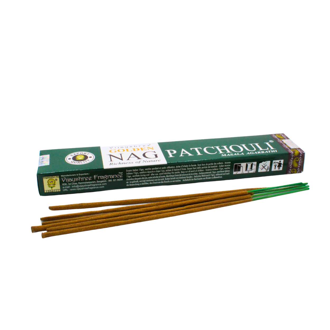 Golden Nag Patchouli Incense 15 Grams