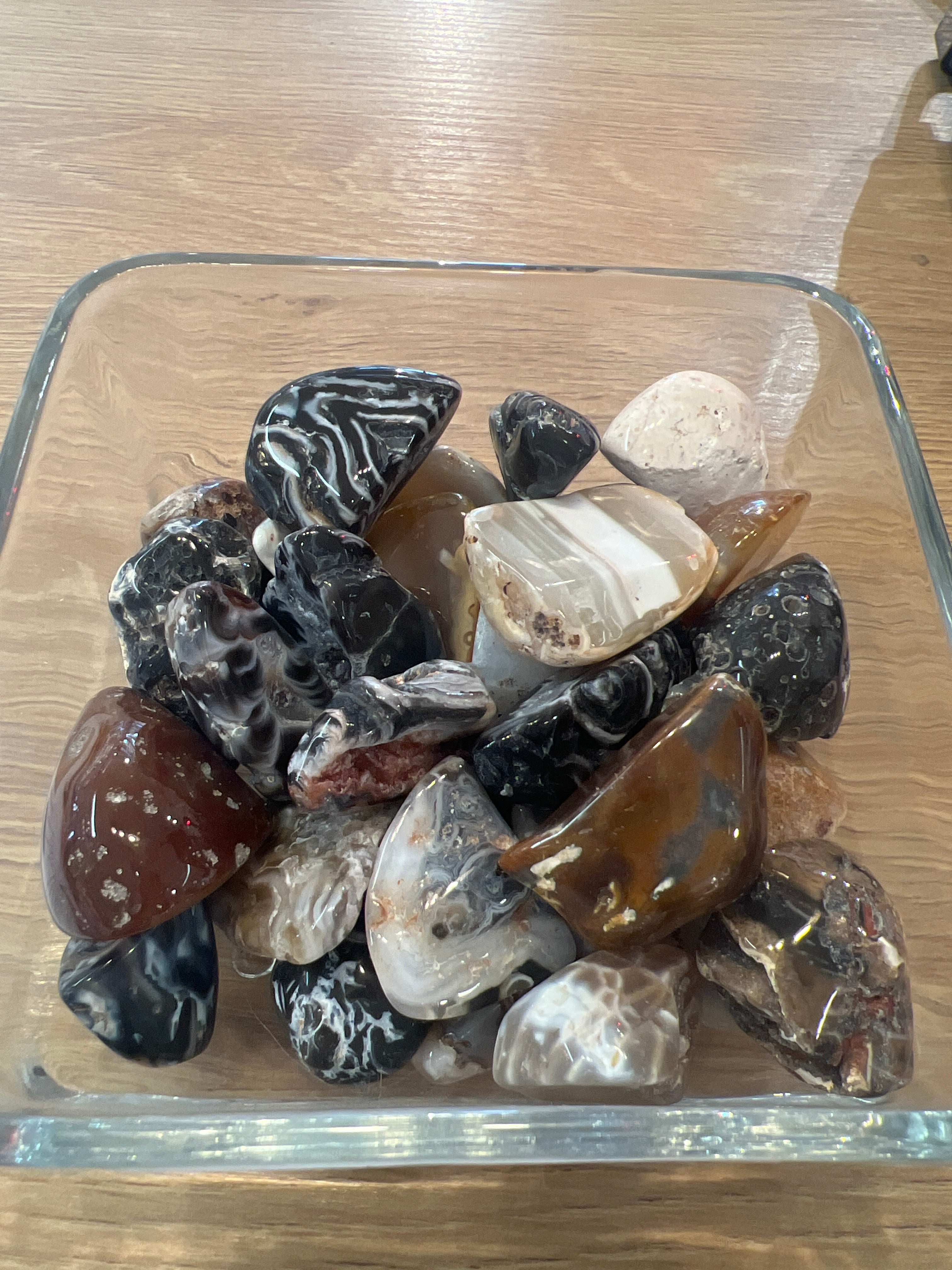 Rumpuhiottu Window Agate L-koko