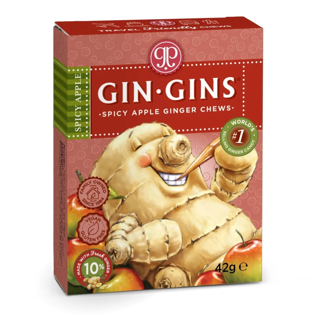 Gin Gins Spicy Apple Ginger Chews 42g