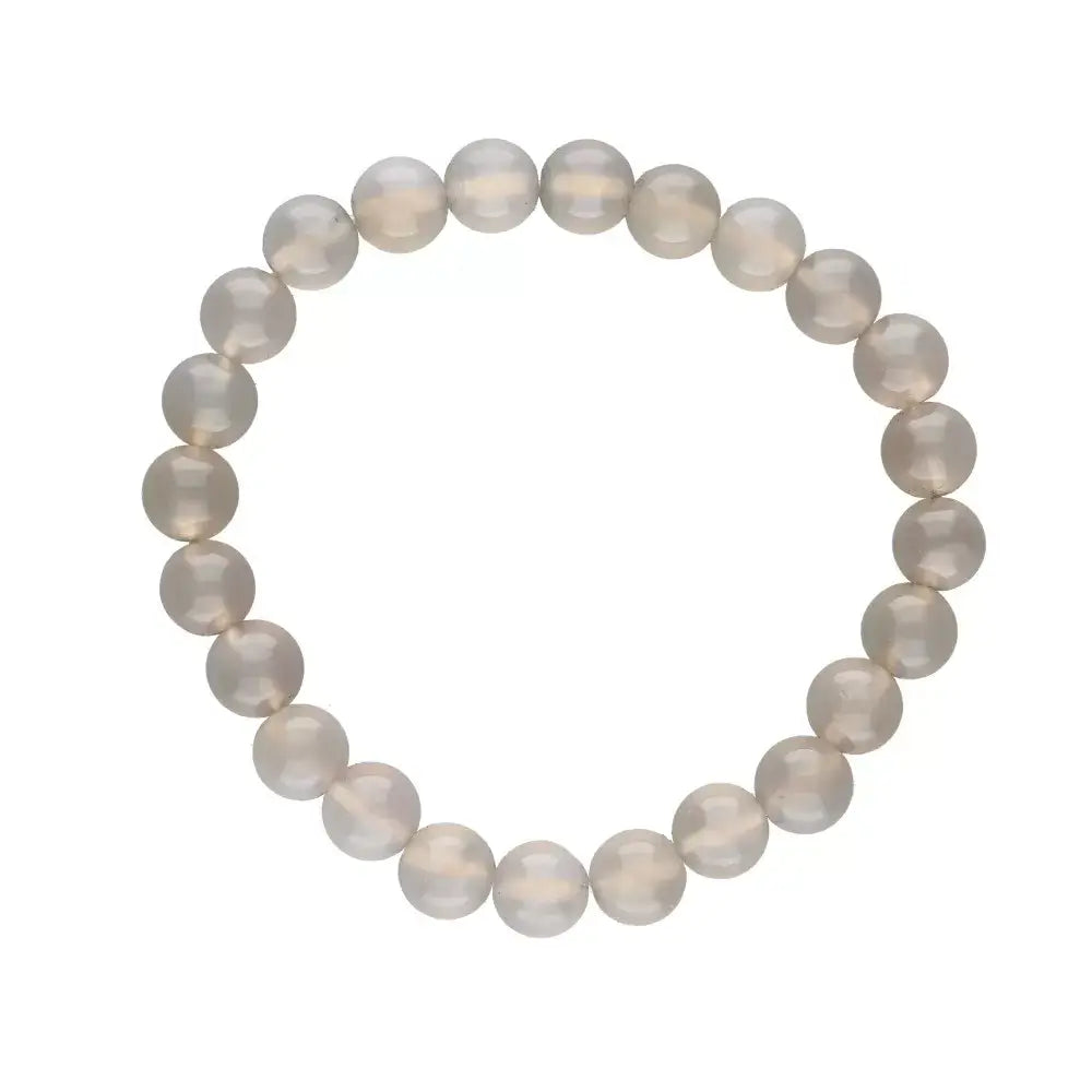Gray Agate Bracelet 8mm