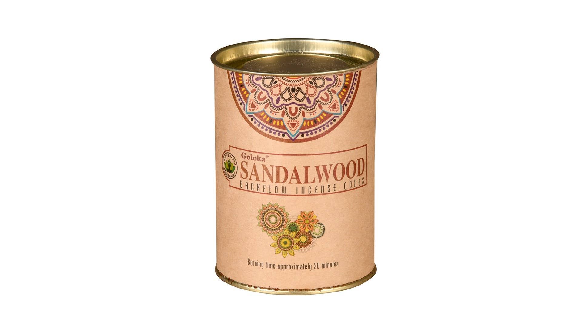Goloka Sandalwood Back Flow Cones Pack (12 cans)